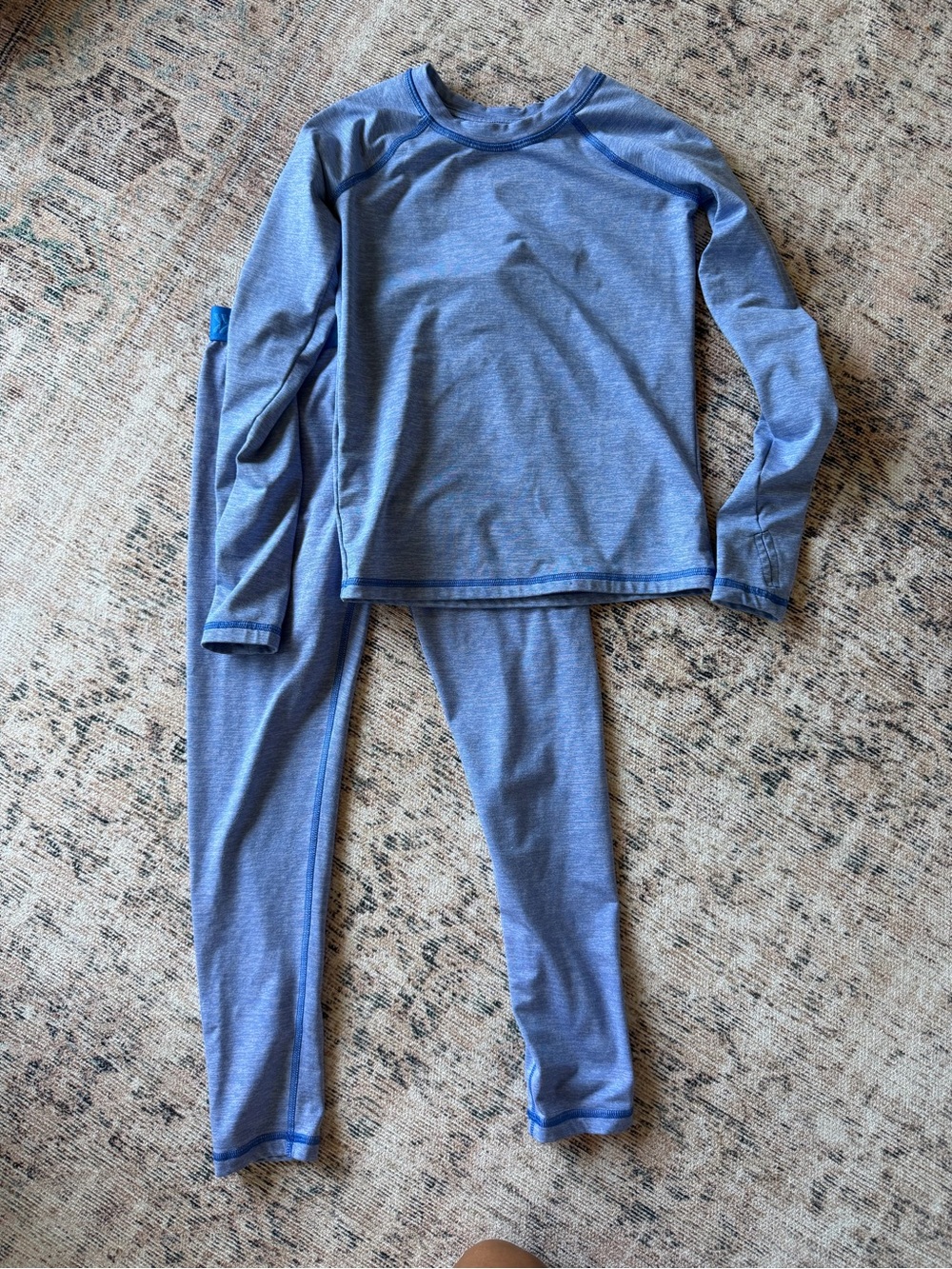 all in motion Blue Long-Sleeve Thermal Long John Pajama Set for Kids